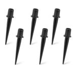 6pcs Metal Replacement Stakes, 5.31x0.83in Solar Light Parts Aluminum Alloy Metal Replacement Stakes Lights Spike Replace Fit for 8.27in Inner Diameter Light Poles