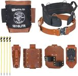 Klein Tools 5800IWBL Ironworker Tool Holder Belt System, 8-Piece Set, Quick-Release Belt, Bolt Bag, Holders, Tension Straps, Pro-Pad, Large
