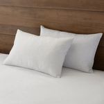 APSMILE 12''x20'' Down Feather Throw Pillow Inserts 2 Pack - Premium Soft Cotton Euro Rectangle Decorative Pillow Core Set for Bed, Sofa, Couch, Ivory White