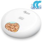 Ownpets Automatic Timer Pet Feeder, Auto Cat Food Dispenser with Battery USB Power Supply, Two Ice Packs, 6-Meal(Each ½ lb), for Wet and Dry Food