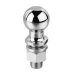 2'' Trailer Hitch Ball 50mm Ball Head Bolt Drawbar Straight Towing Car Tow Bar Receiver, For Drawbar Up To 5 Tons Tractor Extension