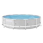 Intex 26710EH Prism 12 Foot x 30 inch Prism Frame 6 Person Outdoor Round Above Ground Swimming Pool with Easy Set-Up, (Filter Pump Not Included)