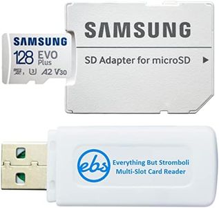 Samsung 128GB Micro SDXC EVO Plus Memory Card with Adapter Works with Samsung Galaxy Note 10+ Phone, Note 10+ 5G Smartphone (MB-MC128KA) Bundle with (1) Everything But Stromboli SD, TF Card Reader