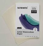 FACTOR NOTES A5 Watercolour Sheet: 300 Gsm|30% Cotton | 18 Sheets | Cold-Pressed|Acidfree, Watercolor