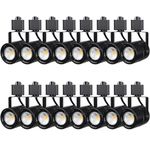 AOAXL 7.5W H Type LED Track Lighting Heads, Dimmable Bright 4000K Neutral White CRI90+ LED Track Lighting Fixtures for Kitchen, Home, Office, Storage Room - Black(16 Pack)