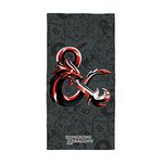 Character World Official Dungeons & Dragons Official Beach Towel | Dungeon Design | Super Soft Feel Cotton | Perfect The Home, Bath, Beach & Swimming Pool,One Size 140cm x 70cm