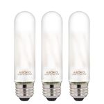 ASOKO T10 LED Frosted Bulbs Warm White 2700K 6W Dimmable Tube Vintage Led Bulbs 60 Watt Equivalent,E26 Medium Base 3 Packs