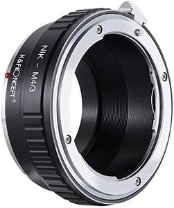 K&F Concept Lens Mount Adapter for Nikon F AI AI-S Lens to Micro 4/3 M4/3 Mount Camera Body, fit Olympus Pen Panasonic Lumix BMPCC Cameras