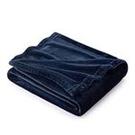 Bedsure Navy Blue Throw Blanket Fle