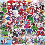 Spidey and His Amazing Friends Stickers Pack,Waterproof Vinyl Sticker for Laptop Water Bottle Luggage Snowboard Bicycle Skateboard Kids Teens Stickers Decal 50pcs