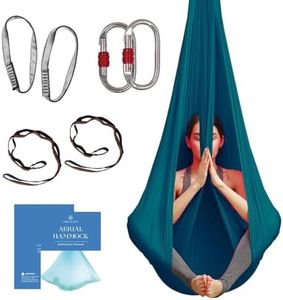 aum active Aerial Yoga Hammock - Durable Aerial Silk with Extension Straps, Carabiners, and Pose Guide - Aerial Silks for Home, Antigravity Yoga, Inversion Exercises, Yoga Starter Kit for All Levels
