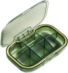 Sukuos 6 Compartments Travel Pill Organizer, Portable Daily Pill Box for Purse Pocket, Easy to Open Small Pill Case for Medicine, Fish Oil, Vitamin, Supplement