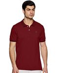 Max Men's Half Sleeves Slim Fit Solid Polo (MAROON_L)