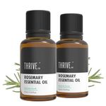 ThriveCo Rosemary Essential Oil For Hair Growth & Hair Fall Control|Reduces Hair Breakage & Improves Scalp Health|100% Pure, Certified Organic & Natural|With Vitamin E|For Men & Women|15Ml (Pack Of 2)