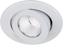 WAC Lighting R3BRA-NWD-WT Oculux 3.5" LED Round Adjustable Trim with Dim to Warm Light Engine Trim & LED, Narrow Beam 27°, White