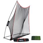 Rukket 3pc Golf Bundle | 10x7ft Haack Golf Net | Tri Turf Hitting Mat | Carry Bag | Practice Driving Indoor and Outdoor | Golfing at Home Swing Training Aids | by SEC Coach Chris Haack