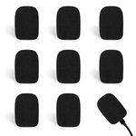 8 Pack Headset Microphone Foam Cover, Foam Microphone Windscreen Microphone Protector Mini Windscreens Sponge Foam Covers Shield Protection New Job Gifts(Black)