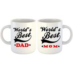 DAYS Anniversary Gift for Mom and Dad Coffee Mugs Set - Papa and Mummy Quotes Printed White Ceramic Mug Cup 11oz (MD-11)