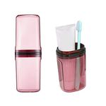 Travel Toothbrush Cup Case,Toothbrush Holder with Cover,Portable Wash Cup Toothbrush Toothpaste Storage Carrier Container for Travel Camping Home School Business Trip Bathroom