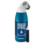 Brita Stainless Steel Premium Filtering Water Bottle, BPA-Free, Reusable, Insulated, Replaces 300 Plastic Water Bottles, Filter Lasts 2 Months or 40 Gallons, Includes 1 Filter, Marina - 32 oz.