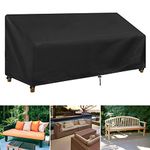 Tesmotor Patio Sofa Covers Waterproof, Patio Loveseat Covere, Heavy Duty 420D PVC Oxford Outdoor Sofa Covers, Durable and Anti-UV Patio Furniture Covers for Loveseat Lounge Sofa, 76 x 32.5 x 26/33 in