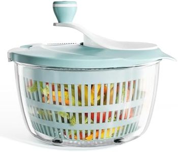 Salad Spinner,4.24Qt,Multi-Use Lettuce Spinner,Vegetable Dryer,Fruit Washer,Non-Slip Base,BPA-Free,Kitchen Gadget,Green