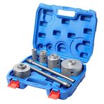 RVIQI 9PCS Concrete Hole Saw Kit, Size 30 40 65 80 100mm, Tungsten Steel SDS Plus Shank Masonry Wall Hole Opening Drill Bits for Brick, Concrete, Cement Stone