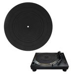 12 Inch Turntable Mat,Silicone Anti-Static Slipmat for Vinyl Lp Record Players,Anti-Slip,Anti-Vibration,Dust Reduction,Slipmats Turntable Platter Mat,Universal Fit for All LP Turntables (Black)