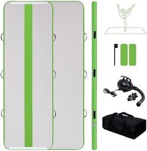 Tuxedo Sailor Inflatable Gymnastics Tumbling Mat Tumble Track Thickness Floor Mat With Electric Air Pump for Gymnastics/Training/Home/Cheerleading/Water/Gym/Yoga