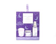 Sunday Rain Sweet Dreams Trio, Vegan and Cruelty Free Pamper Gift Set with Bath Soak, Body Scrub and Room & Pillow Mist, Calming Lavender Scent, 3 Piece