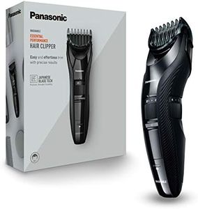 Panasonic ER-GC53K503 Haarschneider für Männer, tragbarer, kabelloser, wasserdichter Trimmer, 19 Längeneinstellungen, 1 Aufsatz, kabelloser & kabelgebundener Betrieb, Schwarz