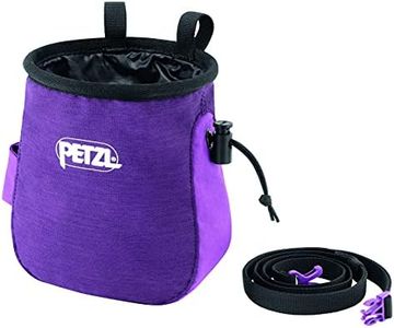 Petzl SAKA Chalk Bag - Ergonomic Chalk Bag for Gym, Sport, and Trad Climbing - Violet