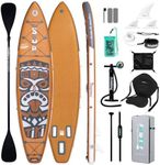 FunWater 11'6×33"×6" Inflatable Stand Up Paddle Board with Premium SUP Paddleboard Accessories, Adults & Youth for All Skill Levels, Included with Board, Paddle, Pump, Seat, Backpack