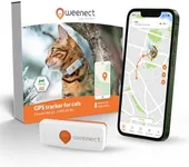 Weenect Cat XS - New GPS Tracker for Cats | Real-time Mini GPS Tracker for Cats | Smallest Model on The Market | Collar Included