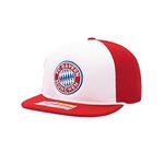 Fan Ink Bayern Munich - Avalanche Snapback Flat Peak Hat, Red & White, One Size