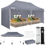 CROWN SHADES 10x20 Commercial Instant Pop Up Canopy, Gray