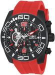 Invicta Men's 22810 Pro Diver Analog Display Quartz Red Watch, Black/Silver, Diver,Quartz Movement