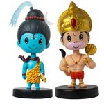 Bobblehead Shiv Shankar & Hanumanji Figurines | Decoration Items for Home Décor, Car Dashboard, and Office Table | God Statue for Festival | Diwali | Birthday Gift for Kids, Family and Friends