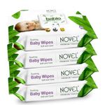 NOVEL Baby Wet Wipes/Pack With Lid (Pack of 4-80 Sheet)