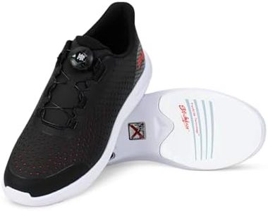 KR Strikeforce Arrow Fast Twist Men's Bowling Shoe, Black/Red, 10.5