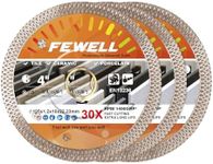 FEWELL 4 Inch Porcelain Diamond Blade Super Thin Diamond Tile Blade 3 Pcs/Lot for Cutting Porcelain Tiles Ceramic