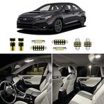 HUOKEDS 8pcs Interior LED Lights Kit for 2004-2018 2019 2020 2021 Subaru WRX/WRX STI/Impreza 6000K Super Bright White Interior LED Replacement for Dome Map and License Plate Light + Installation Tool