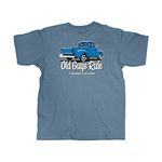 OLD GUYS RULE Men's Graphic T-Shirt, It Took Decades - Gift for Dad, Grandpa, Husband, Father's Day, Birthday, Holiday - Funny Novelty Tee for Vintage Truck Enthusiasts (Lake, Medium) Stone Blue