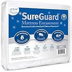 Queen (13-16 in. Deep) SureGuard Mattress Encasement - 100% Waterproof, Bed Bug Proof, Hypoallergenic - Premium Zippered Six-Sided Cover