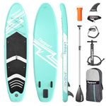 Premium Inflatable Stand Up Paddle Board Inflatable(6 inches Thick) with Durable SUP Accessories & Carry Bag | Wide Stance, Surf Control, Non-Slip Deck, Leash, Paddle and Pump for Youth & Adult…