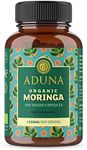 Aduna Pure Moringa Capsules 1500mg | 180 Vegan Moringa Capsules | Certified Organic | High Strength Nutrient Rich Moringa Supplement for Breastfeeding
