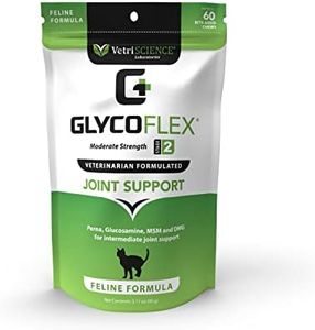 VetriScience GlycoFlex 2 Joint Support Cat Supplements - 60 Chews - Hip and Joint Health Supplement with MSM, DMG and Glucosamine for Cats​