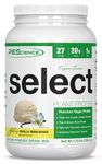 PEScience Select Vegan Plant Based Protein Powder, Vanilla, 27 Serving, Pea and Brown Rice Blend