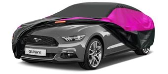 GUNHYI Car Cover for Automobiles Waterproof All Weather, Universal Fit Chevrolet Camaro/Corvette, Ford Mustang, Tesla Model 3, Honda Accord, Hyundai Sonata, BMW 3 Series 325i 330i, Acura TLX etc.