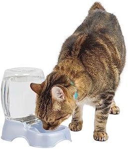 Petmate Pet Cafe Waterer Cat and Dog Water Dispenser, Pearl Silver Gray, 0.25 GAL (24436)